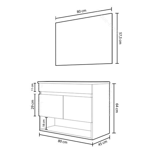 Meuble à Suspendre Cotton - L80cm - Bois Brun - Mélaminé - Livré En Kit