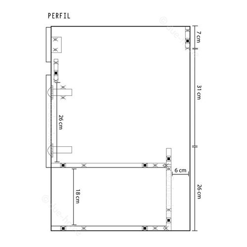 Meuble à Suspendre Cotton - L80cm - Bois Brun - Mélaminé - Livré En Kit