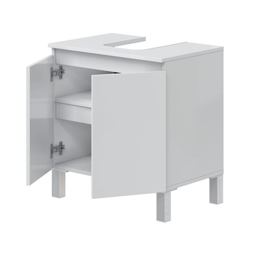 Meuble sous lavabo BEATRICE 2 portes blanc brillant
