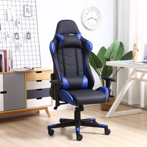 Fauteuil De Bureau Fauteuil Gaming Bleu