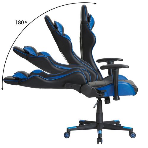 Fauteuil De Bureau Fauteuil Gaming Bleu