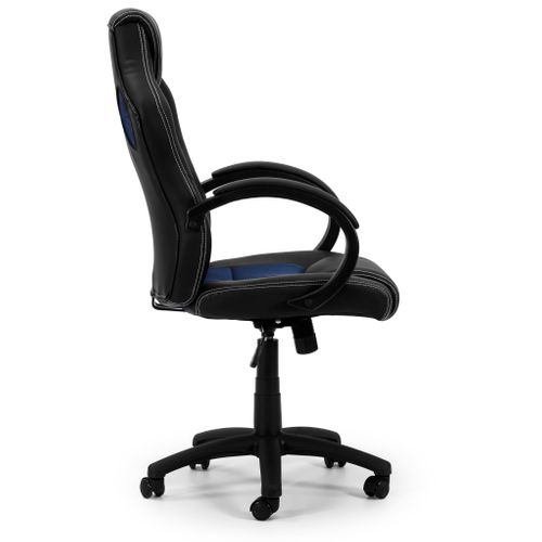 Fauteuil De Bureau À Hauteur Réglable Et Inclinable Hamilton Bleu Tapissé En Similicuir