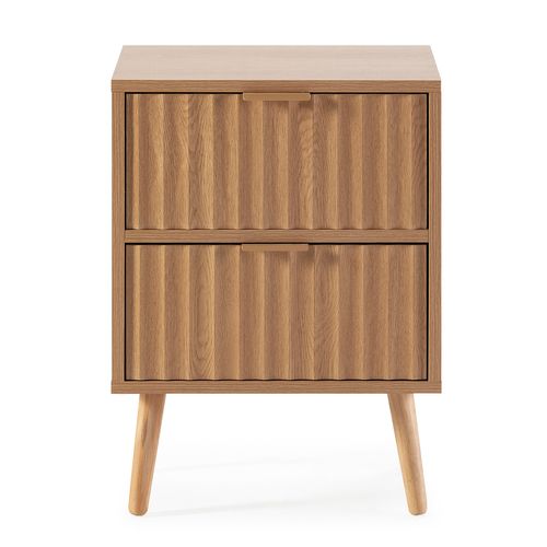 Table De Chevet Lluvia 2 Tiroirs Couleur Chêne