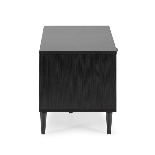 Meuble TV Denis 1 Porte Et 2 Tiroirs, Couleur Noir/bois