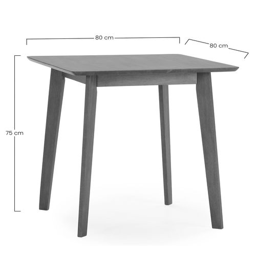 Table à Manger Pomago 80x80 Cm Couleur Noyer