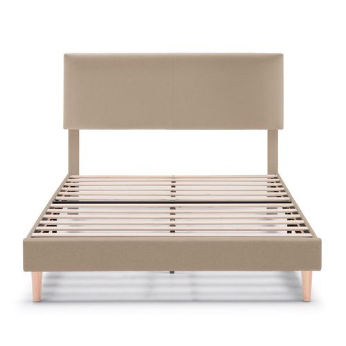 Cadre De Lit Rembourré Lauren 30 Cm, 90 X 190 Cm, Beige