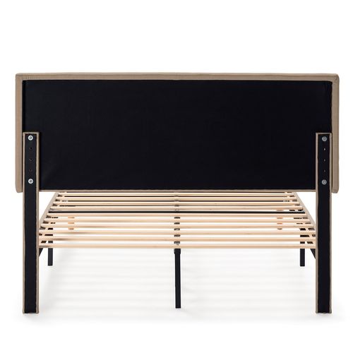 Cadre De Lit Rembourré Lauren 30 Cm, 90 X 190 Cm, Beige