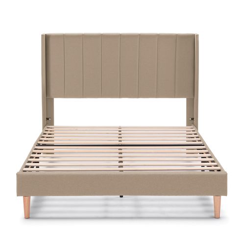 Cadre De Lit Rembourré Noelia 30 Cm, 140x190 Cm, Beige