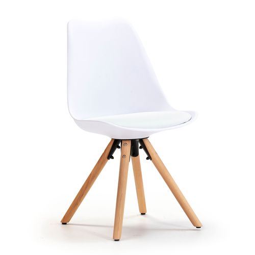 Ensemble Table 80x80 Cm Et 4 Chaises De Salle à Manger Jeff Blanches