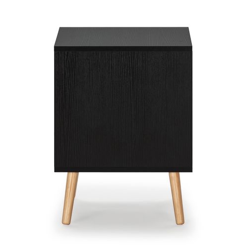 Table De Chevet 1 Tiroir Apolo Couleur Noir/bois