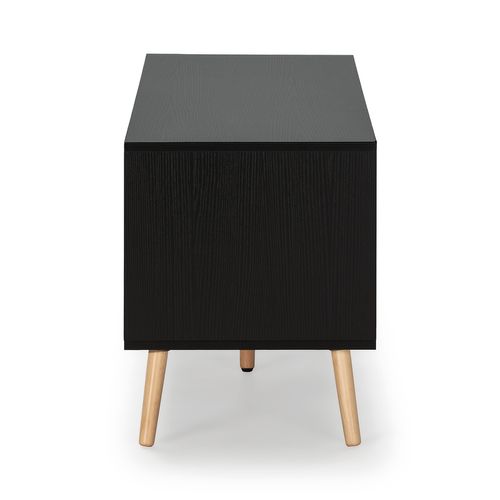 Meuble TV Apolo 1 Porte 2 Tiroirs, Couleur Noir/bois