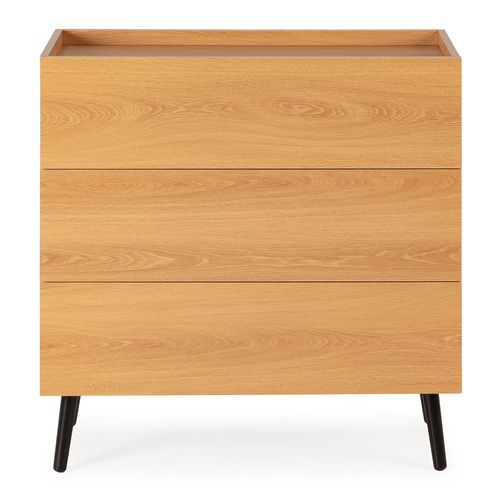 Commode Siren 3 Tiroirs Couleur Chêne