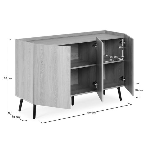 Buffet Siren 3 Portes Couleur Chêne