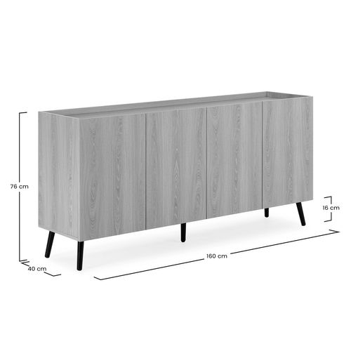 Buffet Siren 4 Portes Couleur Chêne