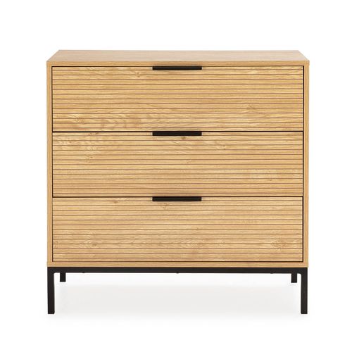 Commode Monica 3 Tiroirs Couleur Bois