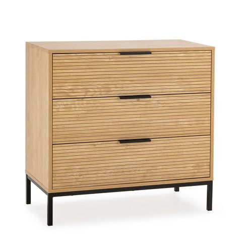 Commode Monica 3 Tiroirs Couleur Bois