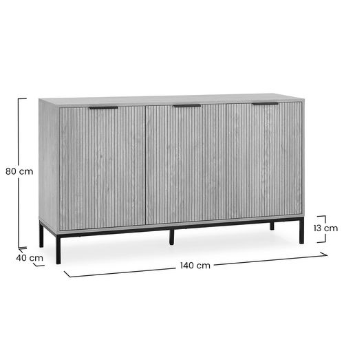 Buffet Monica 3 Portes Couleur Bois