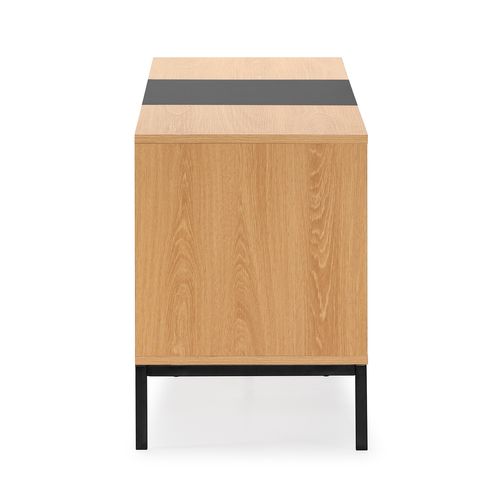 Meuble TV Nieve 2 Portes 1 Tiroir Couleur Chêne