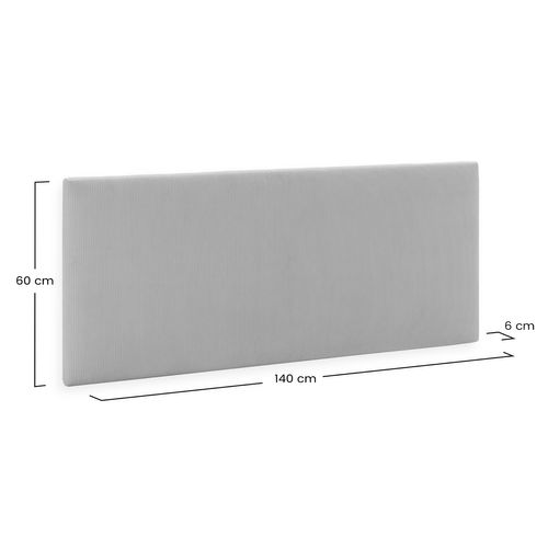 Tête De Lit Tapissée Bari 140x60 Cm Gris