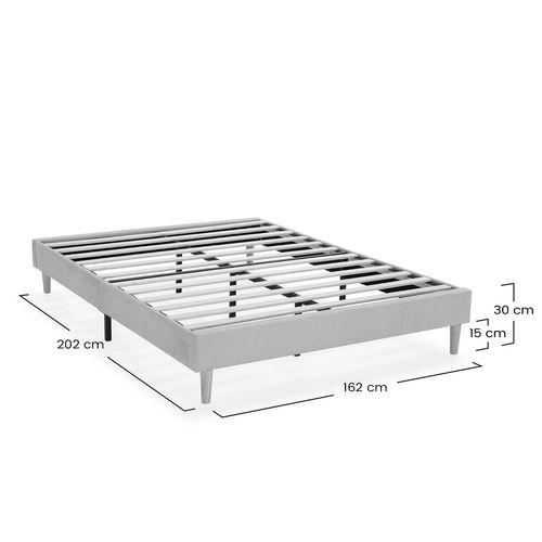 Sommier déco Bari 160x200 Cm Gris