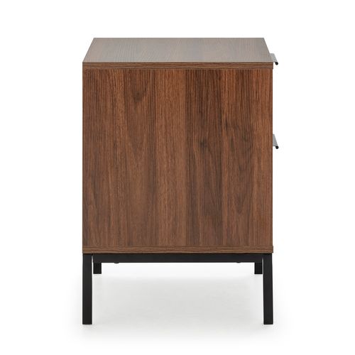 Table De Chevet Auri 2 Tiroirs Couleur Noyer