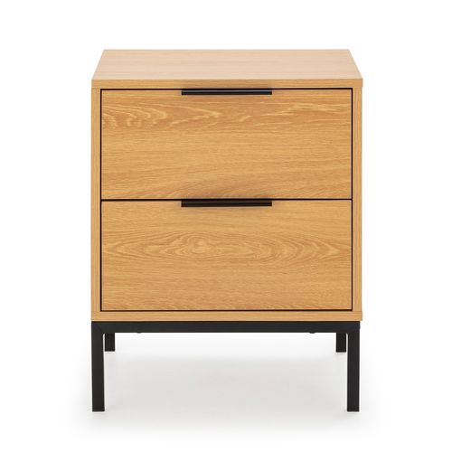 Table De Chevet Auri 2 Tiroirs Couleur Chêne