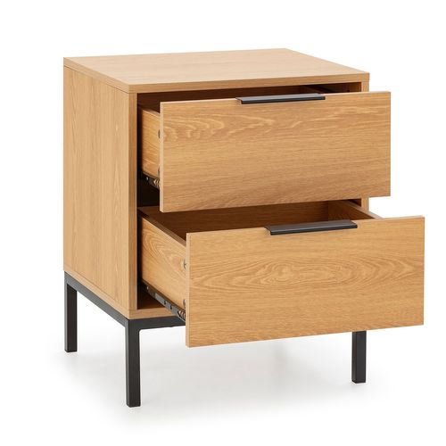 Table De Chevet Auri 2 Tiroirs Couleur Chêne