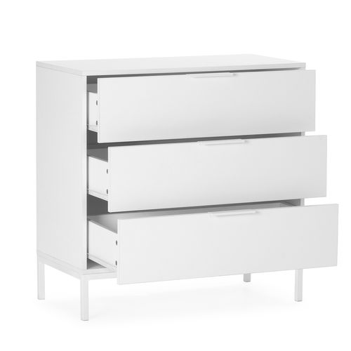 Commode Auri 3 Tiroirs Couleur Blanc