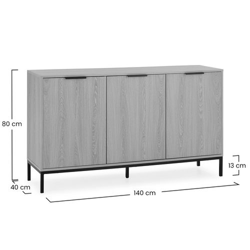 Buffet Auri 3 Portes Couleur Chêne