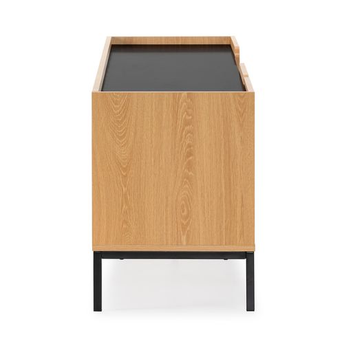 Meuble TV Curva 3 Portes Couleur Chêne