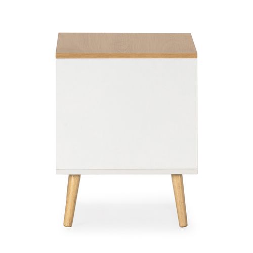 Table De Chevet Desi 2 Tiroirs Couleur Blanc