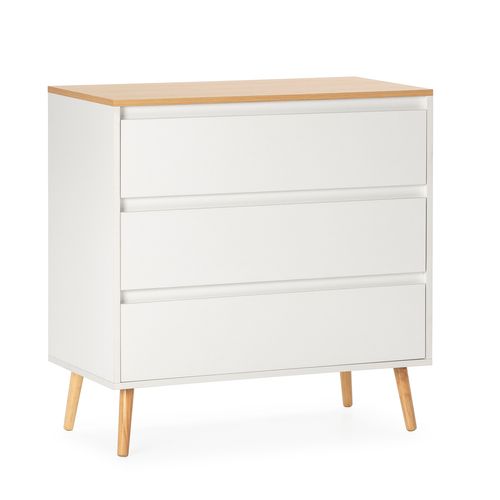 Commode Desi 3 Tiroirs Couleur Blanc