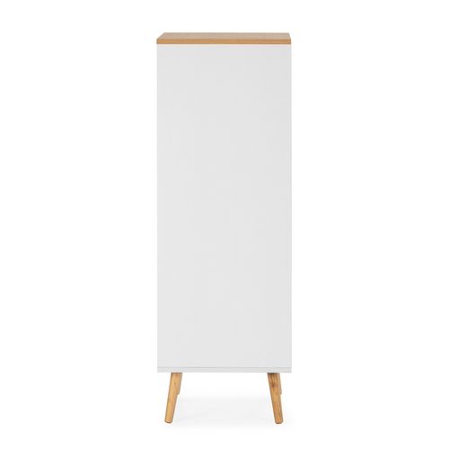 Commode Haute Desi 5 Tiroirs Couleur Blanc