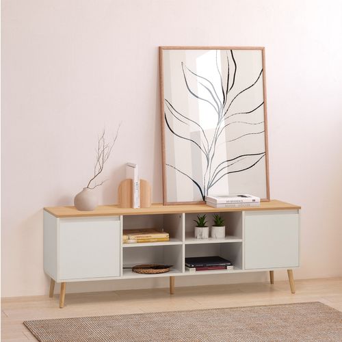 Meuble TV Desi 2 Portes Couleur Blanc