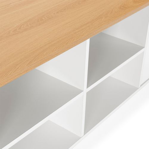 Meuble TV Desi 2 Portes Couleur Blanc