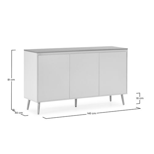 Buffet Desi 3 Portes Couleur Blanc