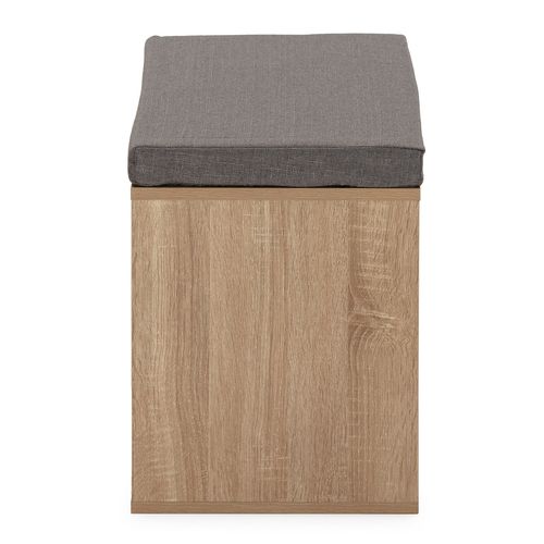 Banc à Chaussures Rafael Couleur Chêne 6 Trous Et 1 Porte