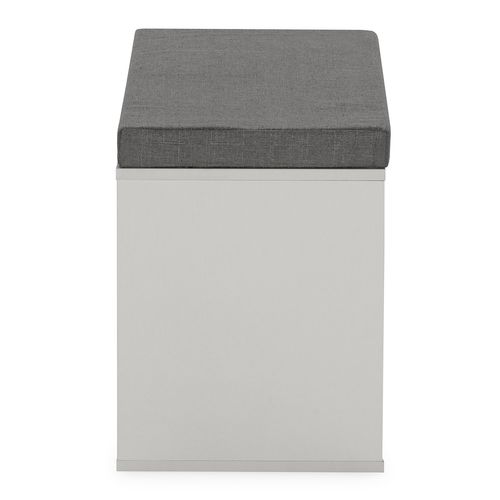 Banc à Chaussures Rafael Couleur Blanc 6 Trous Et 1 Porte