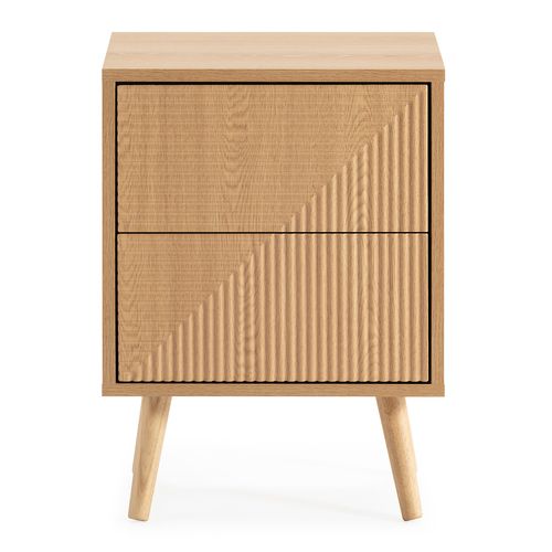 Table De Chevet Telmo 2 Tiroirs Couleur Chêne