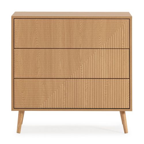 Commode Telmo 3 Tiroirs Couleur Chêne