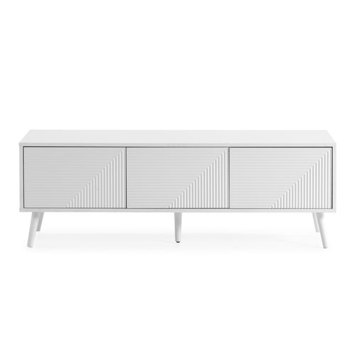 Meuble TV Telmo 3 Portes Couleur Blanc 130 Cm