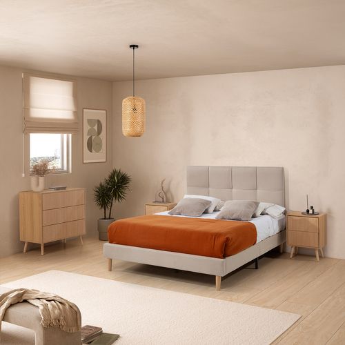 Tête De Lit Tapissée Sicilia 140x60 Cm Beige