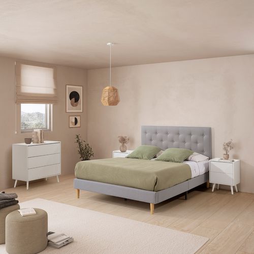 Tête De Lit Tapissée Turin 160x60 Cm Gris