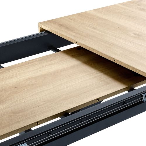 Table De Salle à Manger Extensible Palermo Couleur Chêne, 140-180 Cm