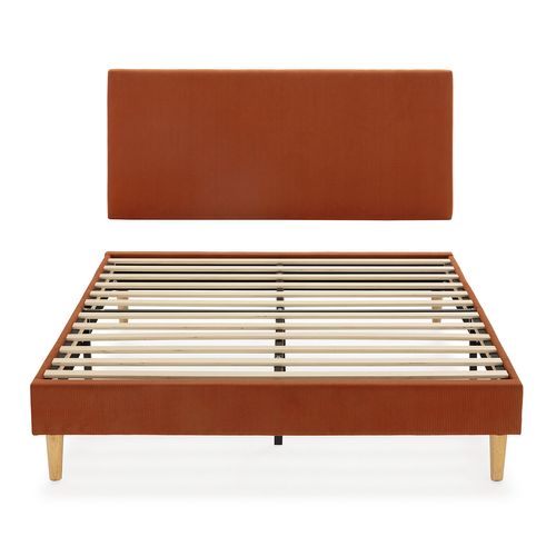 Sommier + Tête De Lit Bari 140x190 Cm Couleur Brique