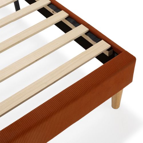 Sommier + Tête De Lit Bari 160x200 Cm Couleur Brique