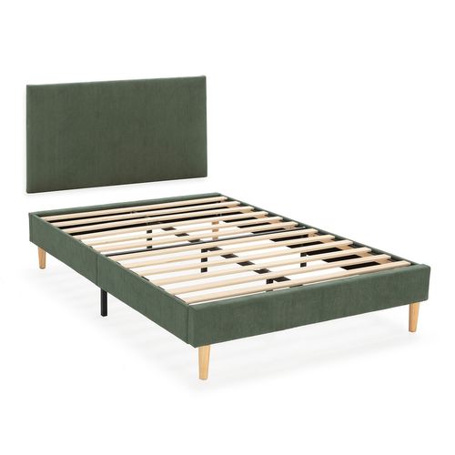 Sommier + Tête De Lit Bari 90x190 Cm Couleur Vert