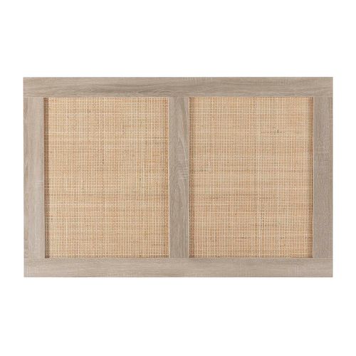Tête De Lit Musa 95 X 60 Cm Couleur Chêne, Rotin Naturel