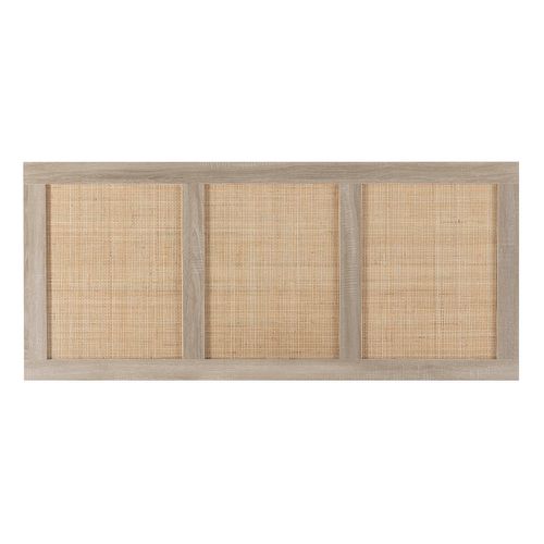 Tête De Lit Musa 165 X 60 Cm Couleur Chêne, Rotin Naturel