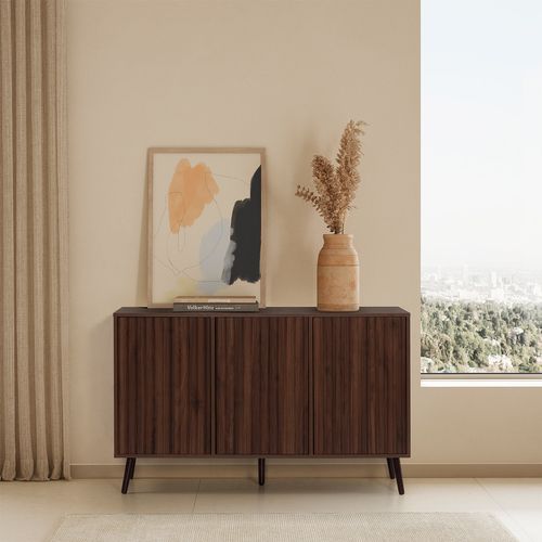 Buffet Lluvia 3 Portes Effet Noyer